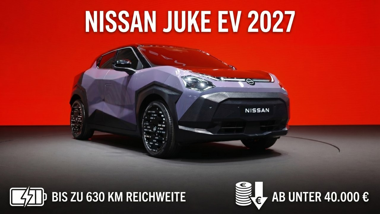 Nissan Juke EV 2027 mit neuem Design und moderner Technik
