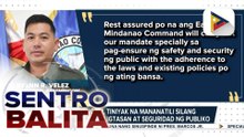 EASTMINCOM, tiniyak na nakatutok sa kaligtasan at seguridad sa harap ng plano ng U.S. Military na magtayo ng depot sa Davao Gulf | ulat ni Regine Lanuza