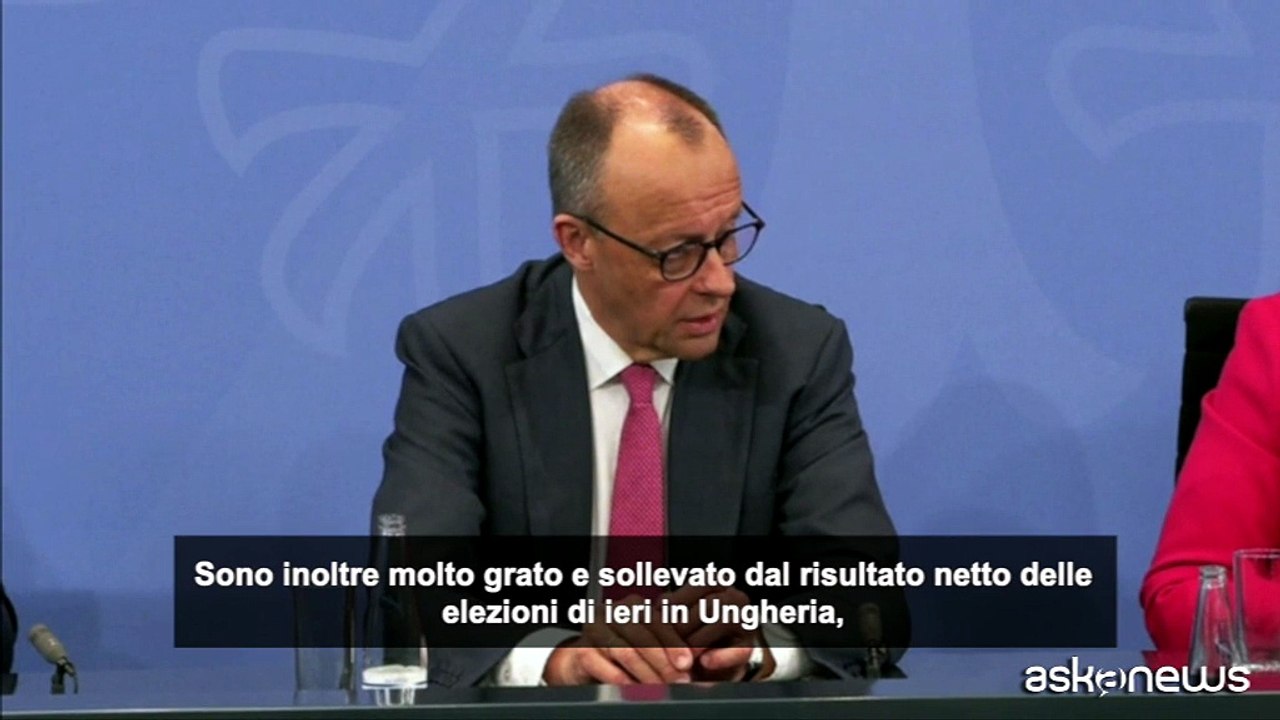 Merz: sollevato dal voto in Ungheria, "resilienti a propaganda russa"