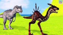 Paint Animals Dinosaur T Rex Herbivores and Carnivores Dinosaurs Fountain Crossing Animal Cartoon
