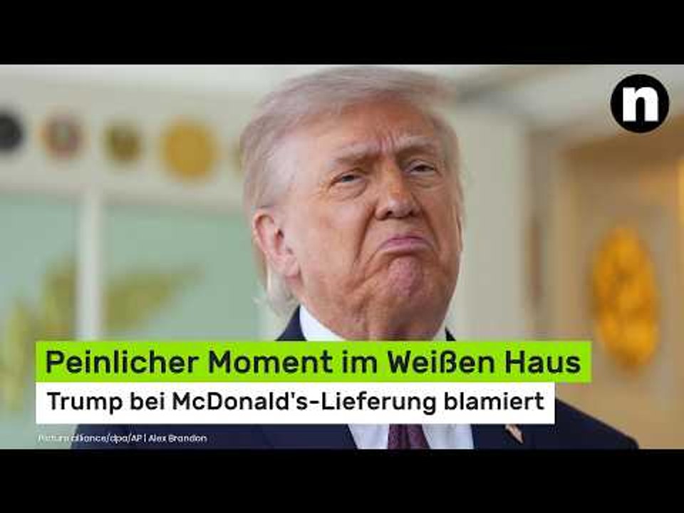 Donald Trump: Peinlicher Moment im Weißen Haus - Trump bei McDonald's-Lieferung blamiert