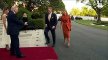 La "fiesta de pijamas" de Trump y Melania con los reyes de Holanda