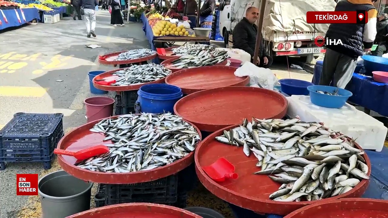 Tekirdağ'da av yasağı öncesi pazarda yoğunluk