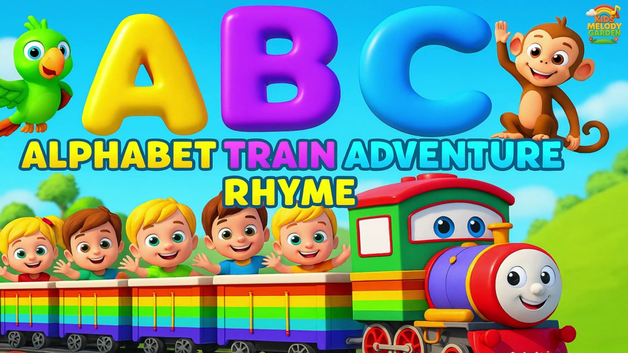 Alphabet Train Adventure | ABC Train Song for Kids | Learn Letters A to Z | Kids Melody Garden