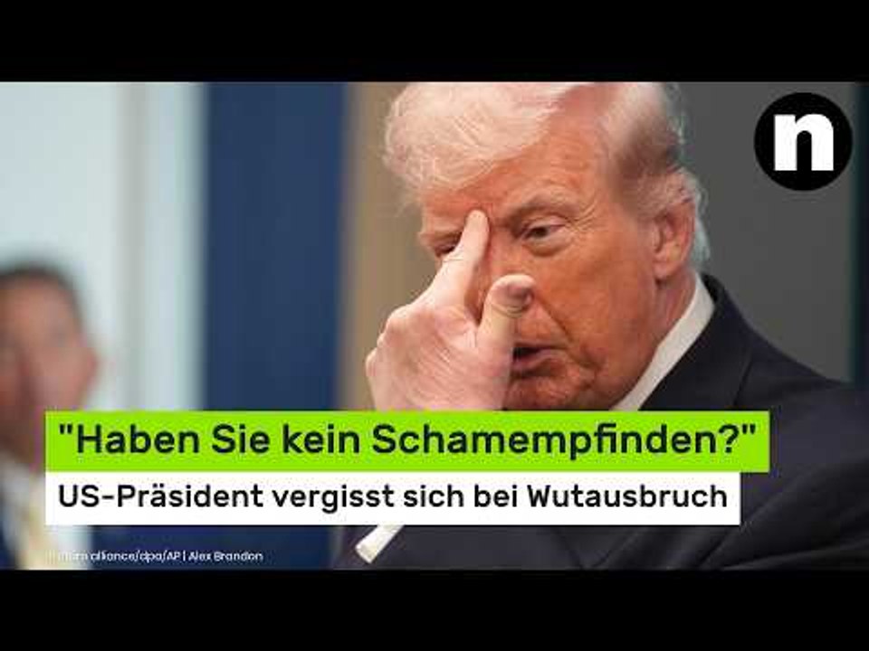 Donald Trump: 'Haben Sie kein Schamempfinden?' - US-Präsident vergisst sich bei Wutausbruch