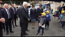 Mattarella visita lo spazio della legalità della polizia
