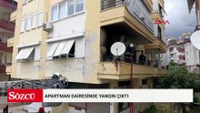 Apartman dairesinde yangın çıktı