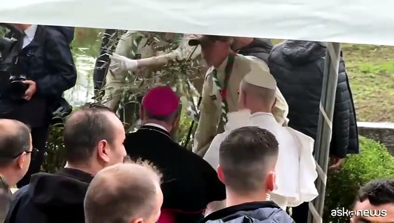 Papa in Algeria, pianta un ulivo a Ippona, terra di Sant'Agostino