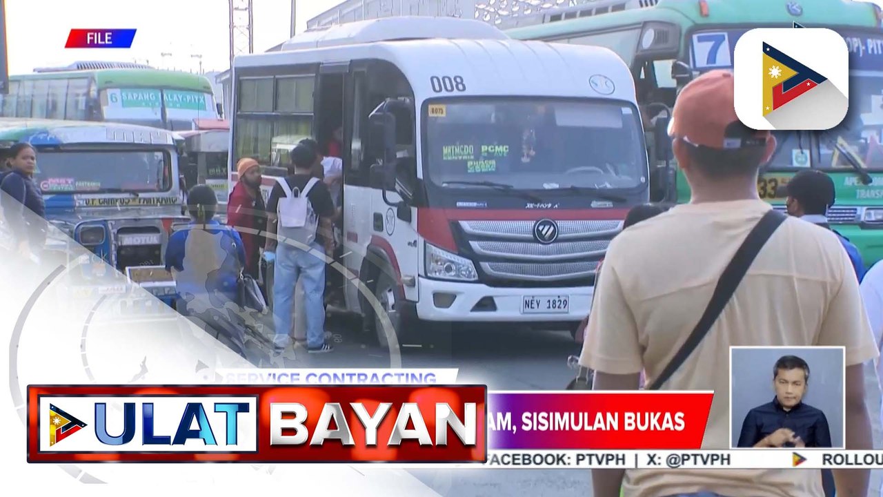 Service Contracting Program ng pamahalaan sa mga pampublikong sasakyan, magsisimula na bukas  | ulat ni Cleizl Pardilla