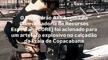 Explosivo é deixado em calçadão de praia e Esquadrão Antibomba é acionado; assista