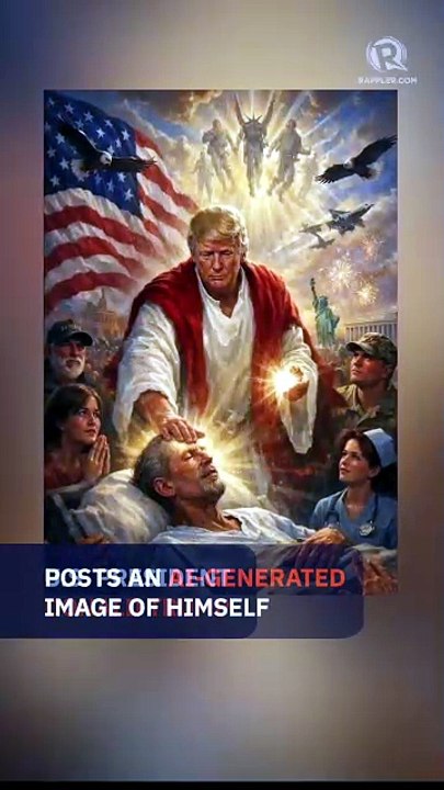 Trump’s AI image of himself as Jesus-like figure follows feud with Pope Leo