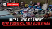 Blitz al mercato abusivo in via Portuense, area sequestrata