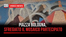Piazza Bologna, imbrattato il murale partecipato