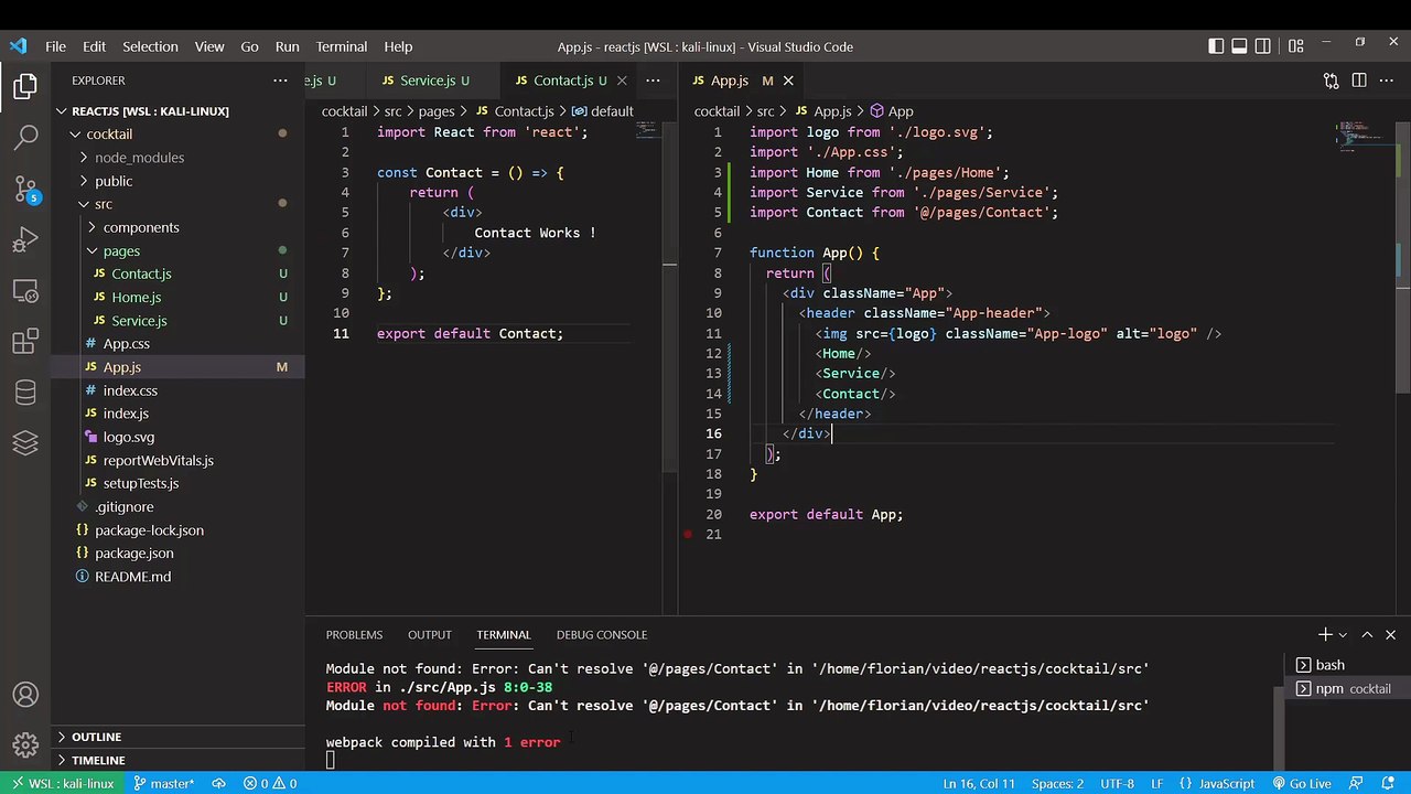 REACTJS 18 JWT 4/38 - Les pages public (composant)