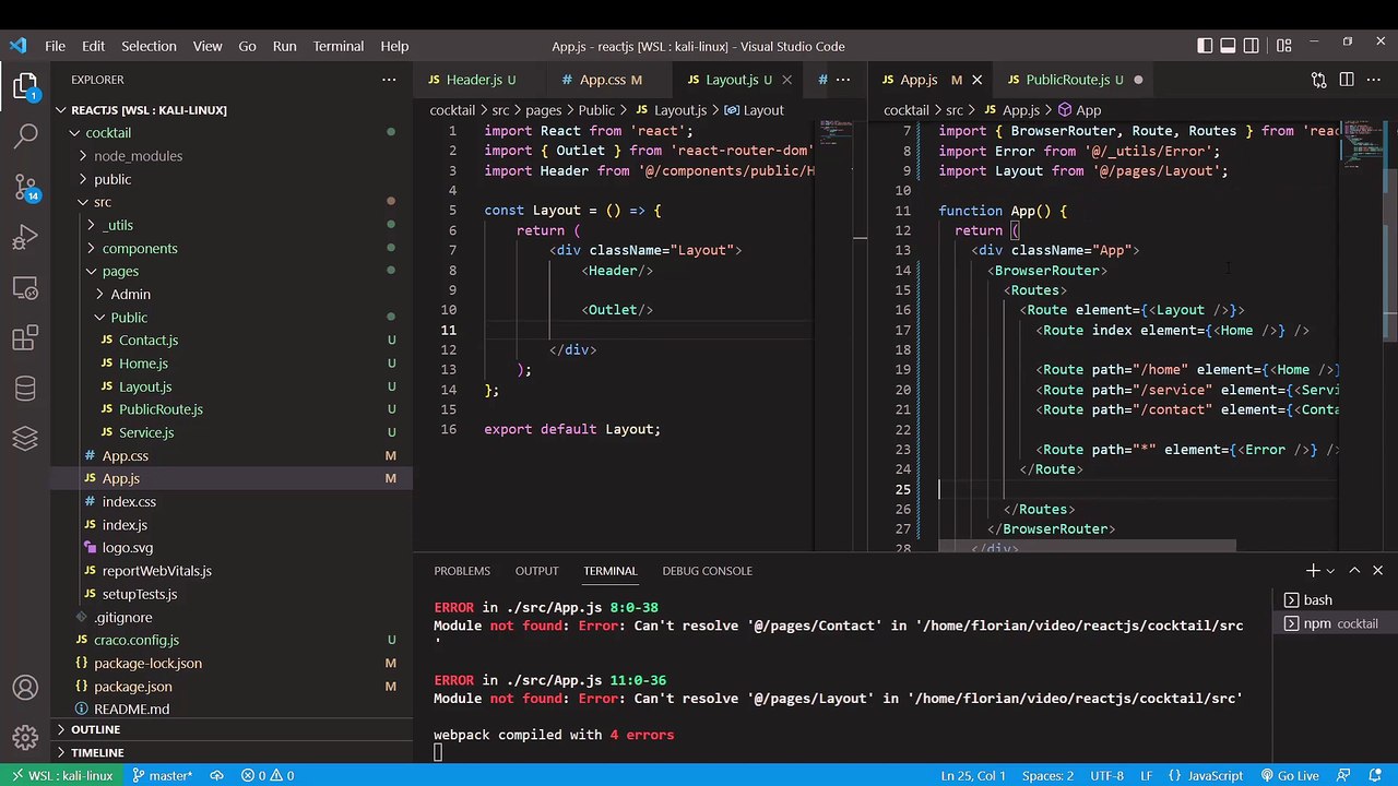 REACTJS 18 JWT 8/38 - Optimisation du router