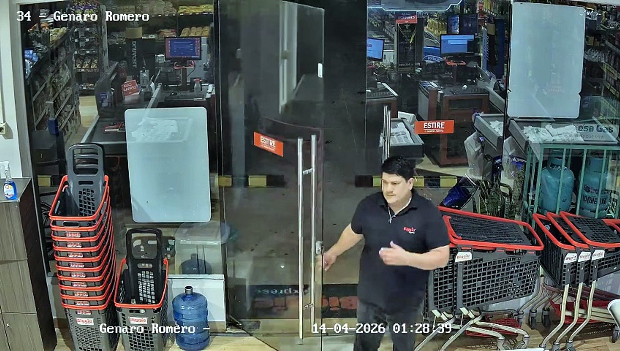 Así fue el asalto al Biggie que resultó con un cajero herido de bala