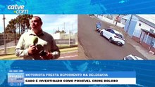 Motociclista presta depoimento após ter parte da perna amputada em Cascavel