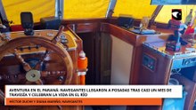 Aventura en el Paraná: navegantes llegaron a Posadas tras casi un mes y celebran la vida en el río