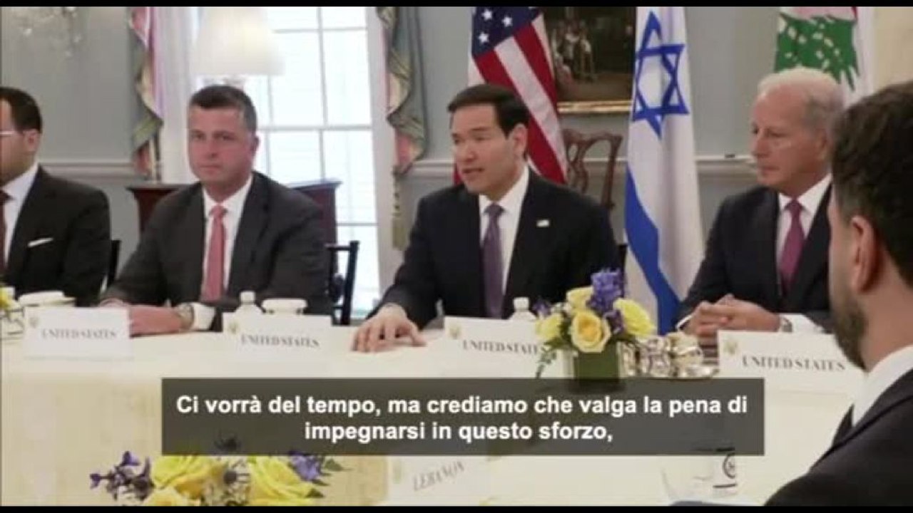 Rubio: "Trattative Israele-Libano un'opportunità storica"