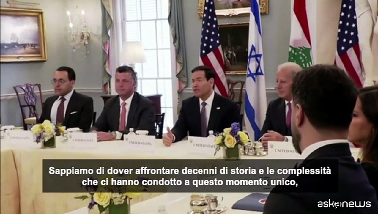 Rubio: "Trattative Israele-Libano un'opportunità storica"