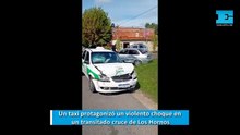 Un taxi protagonizó un violento choque en un transitado cruce de La Plata