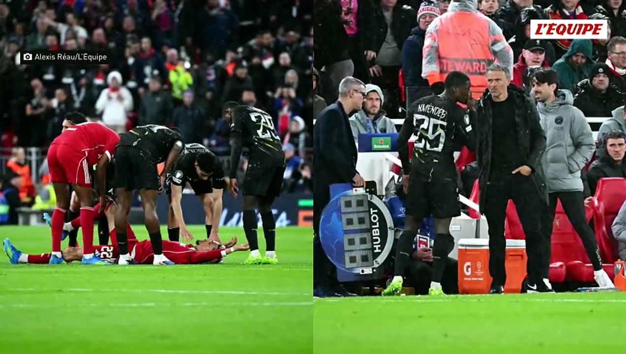 Hugo Ekitike sort sur civière face au PSG en Ligue des champions, Nuno Mendes et Désiré Doué blessés et remplacés - Foot - Ligue des champions