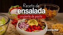 Receta de ensalada con sopa crujiente