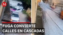 Megafuga de agua desata caos en la alcaldía Álvaro Obregón; esto sabemos