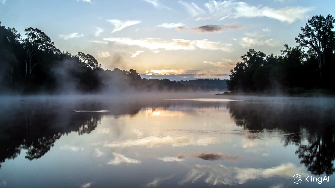 Rivière Calme au Lever du Soleil • Ambiance Zen & Lumière Apaisante