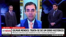 Gilmar Mendes classifica relatório da CPI como "erro histórico" e critica ataque ao STF