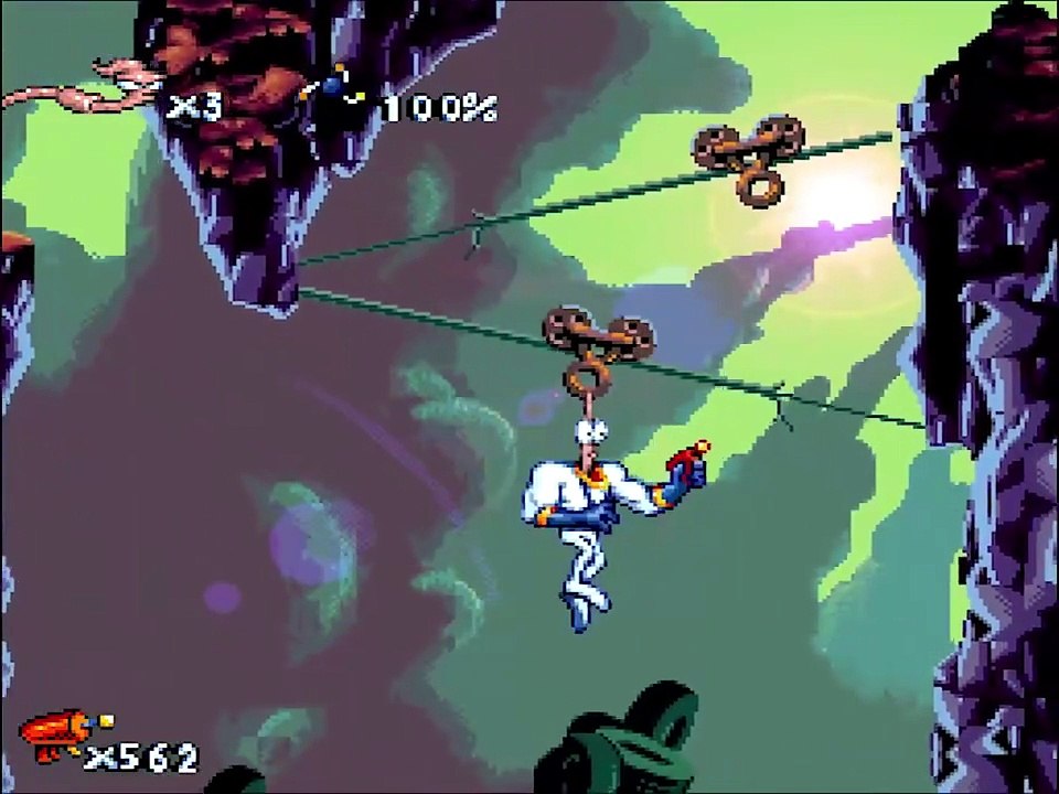 Earthworm Jim Gameplay - SNES