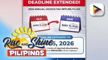 Pagsusumite ng 2025 income tax returns, extended hanggang May 15, 2026