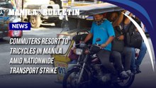Commuters resort to tricycles in Manila amid nationwide transport strike