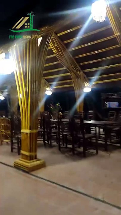 Nhà tre mái lá khi quay vào buổi tối sẽ như thế nào - Tre Trúc Ngọc Dương