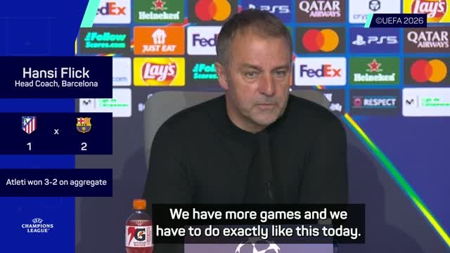Flick expects young Barca to bounce back after Champions League exit