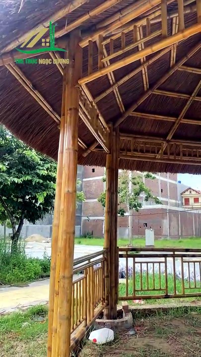 Nhà chòi lục giác bằng tre trong vườn: Nhìn đơn giản… nhưng lại giữ chân khách cực lâu - Tre Trúc Ngọc Dương