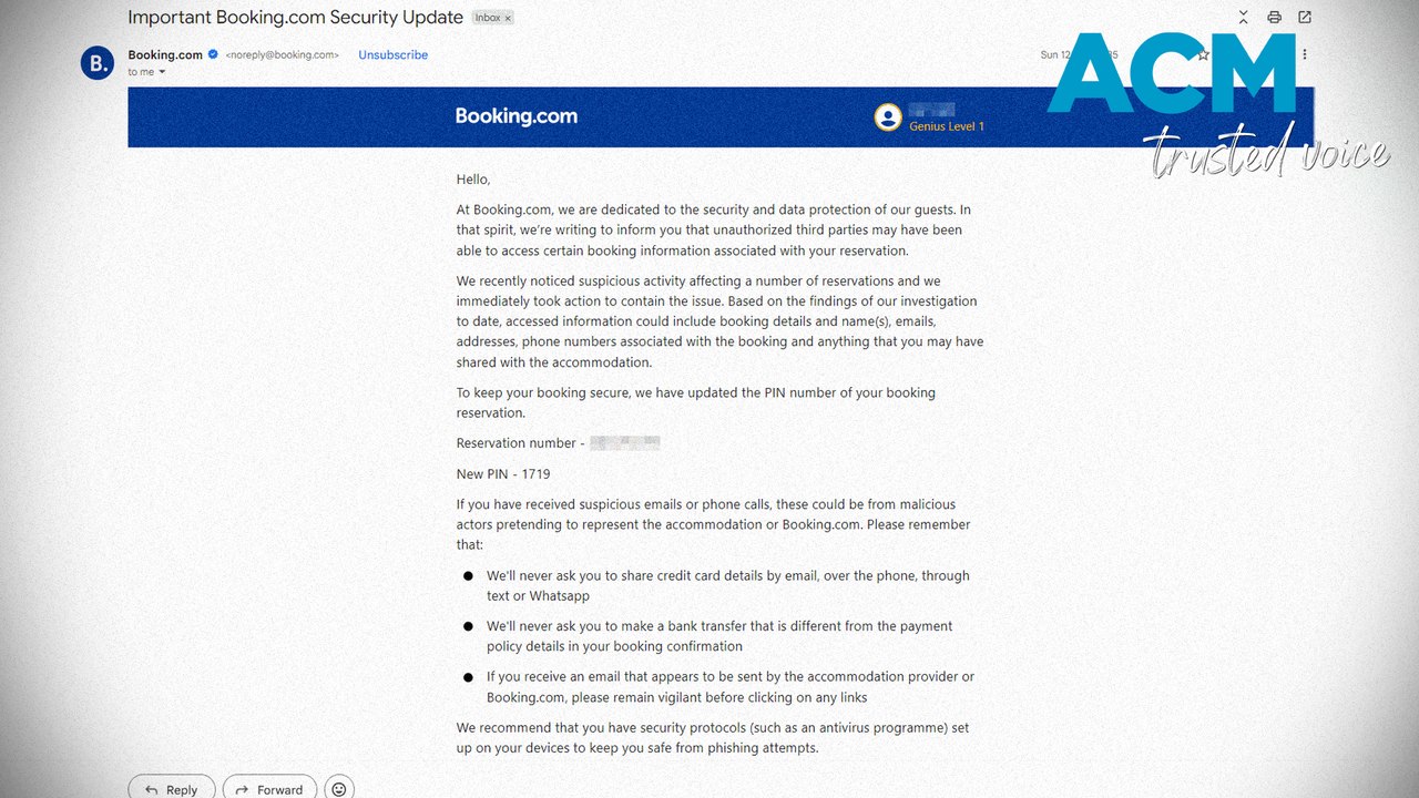 Booking.com data breach exposes Aussie customer details