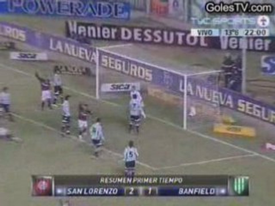 San Lorenzo 3-2 Banfield (2-0 Bergessio)