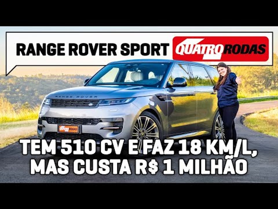 Range Rover Sport híbrido faz até 18 km/l, RODA 88 KM como elétrico e CUSTA R$ 1 milhão