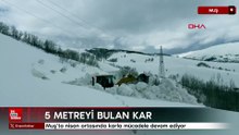 Muş’ta nisan ortasında karla mücadele devam ediyor