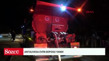 Antalya'da evin deposu yandı
