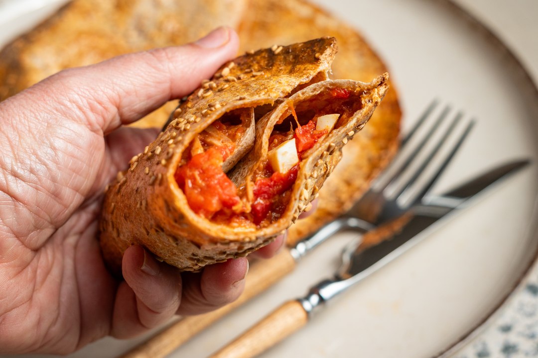 Empanada "falsa" con tortillas integrales