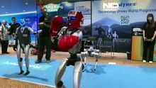 Humanoide Roboter boxen und musizieren auf Hongkonger KI- und Robotikmesse