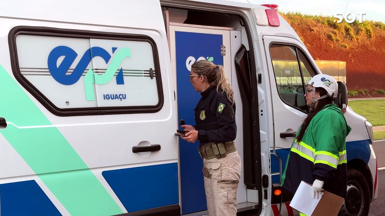 Violenta colisão entre caminhões deixa dois motoristas feridos na BR-163 em Cascavel