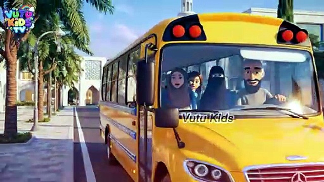 Islamic Wheels on the Bus Song for Kids | Allahu Akbar, Bismillah Nasheed | #islamiccartoon #kids