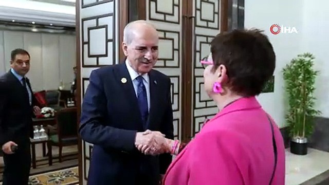 TBMM Başkanı Kurtulmuş, Avrupa Konseyi Parlamenter Meclisi Başkanı Bayr ile bir araya