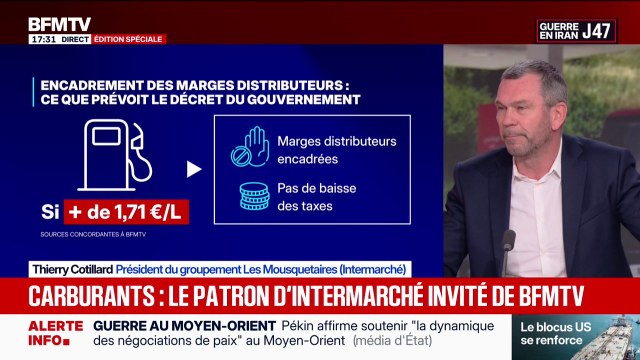 Encadrer les marges des distributeurs? On est assez remonté parce qu'on trouve inacceptable et la forme et le fond , déclare Thierry Cotillard, président du groupement Les Mousquetaires