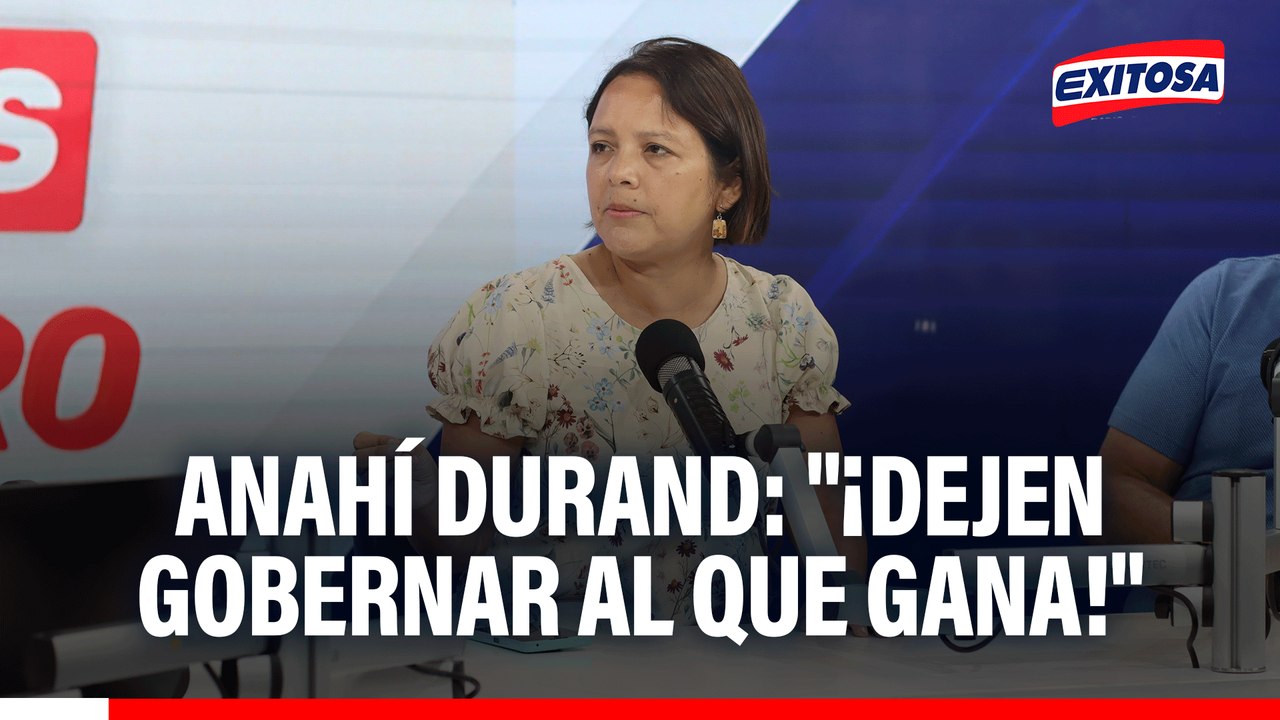 Anahí Durand niega que la izquierda haya gobernado durante los últimos 5 años