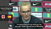 Wiegman praises Walsh on her 100th cap
