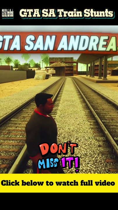 GTA sa train stunt